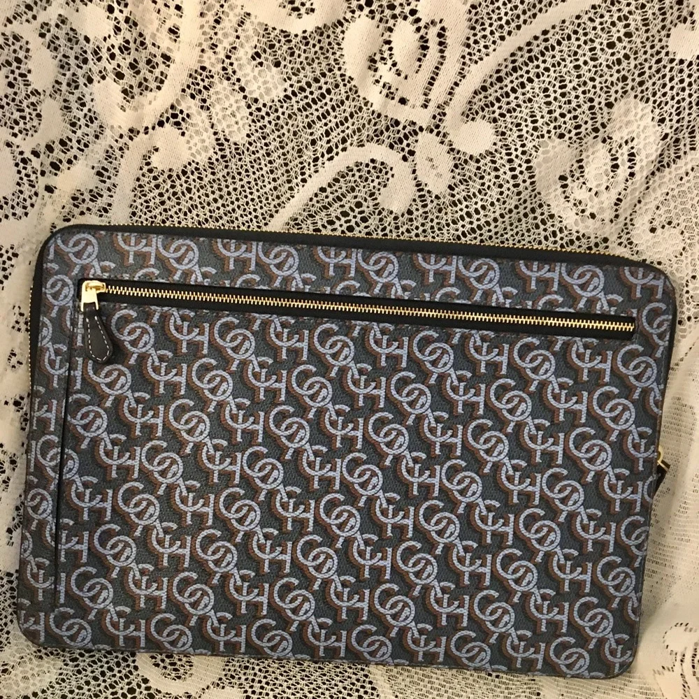 NWT Coach Laptop Sleeve With Coach Monogram Print